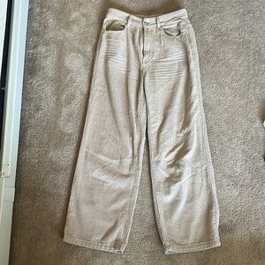 Wife leg corduroy pants